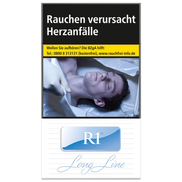 R1 Blue Long Line Zigaretten - Fein aufeinander abgestimmte Tabakmischung für dezenten Rauchgenuss im 100-mm-Format