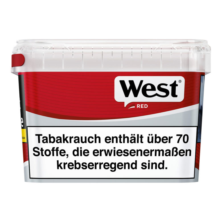 West Red Volume Tobacco Zigarettentabak, 220 g Dose - Harmonisch aufeinander abgestimmten Tabakmischung mit vollmundigem Geschmack